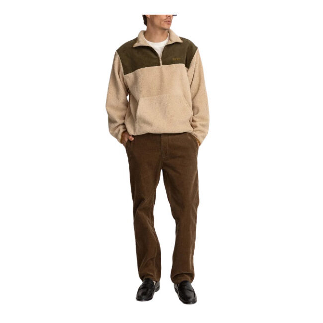 Rhythm Tamas Half Zip Pullover - Bark