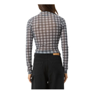 Afends Asher Recycled Sheer Long Sleeve Top - Black