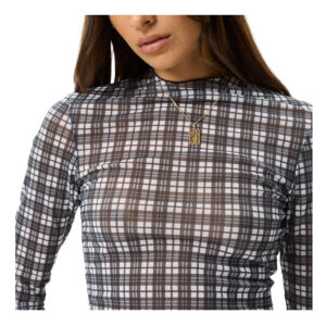 Afends Asher Recycled Sheer Long Sleeve Top - Black