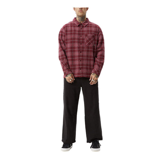 Afends Questions Recycled Flannel Shirt - Port