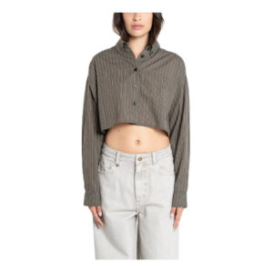 Thrills Lena Cropped Shirt - Canteen
