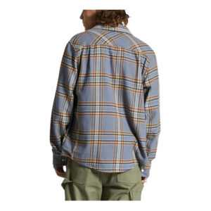 Brixton Bowery LS Flannel - Stonewash Blue/Sand