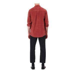 Rollas Maw Cord Check Shirt - Orange