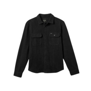 Brixton Bowery Textured Twill Overshirt - Black