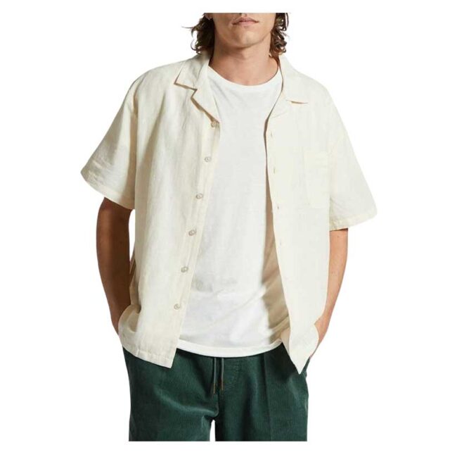 Brixton Bunker Linen Blend S/S - Whitecap