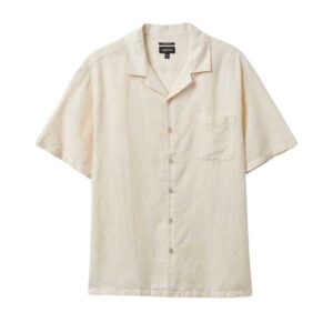 Brixton Bunker Linen Blend S/S - Whitecap