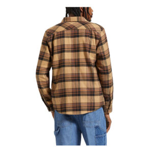Brixton Bowery Flannel - Tigers Eye/ Pinecone Brown/ Was