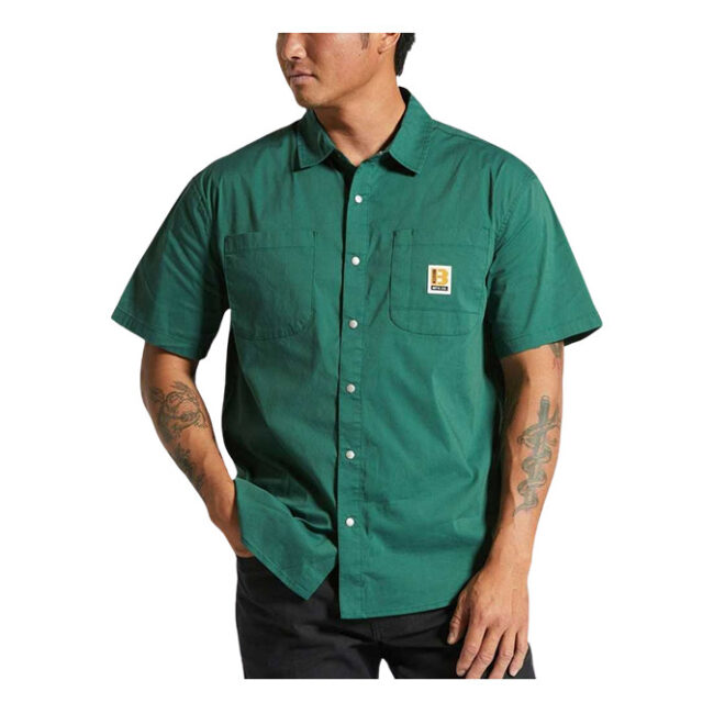 Brixton Builders Mechanic SS Shirt - Trekking Green