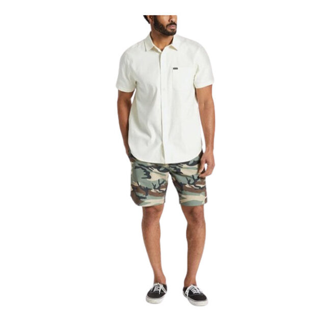 Brixton Charter Oxford SS Shirt - Off White