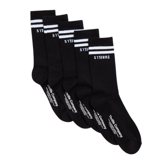 Thrills Minimal Thrills 5 Pack Sock - Black