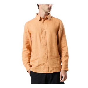 Mr Simple Linen LS Shirt - Bronze