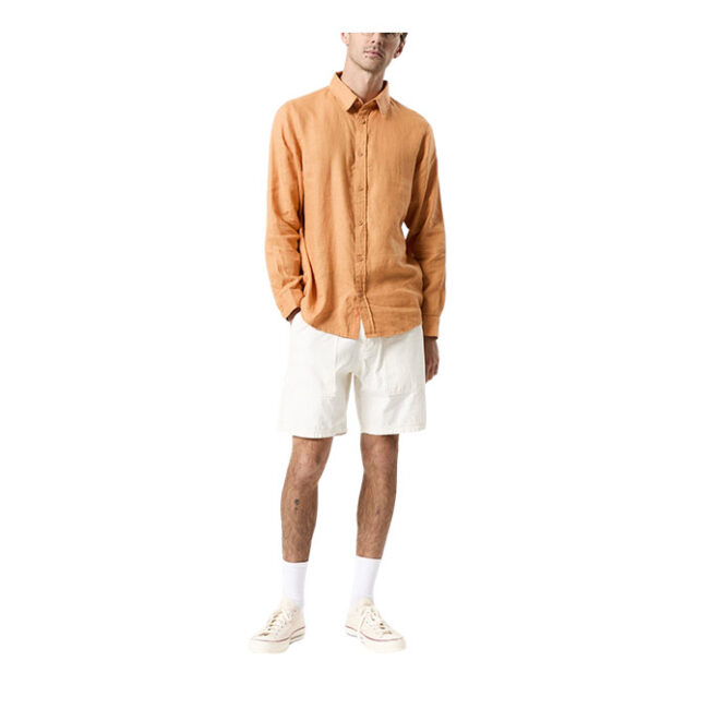 Mr Simple Linen LS Shirt - Bronze