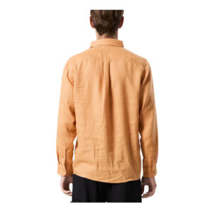 Mr Simple Linen LS Shirt - Bronze