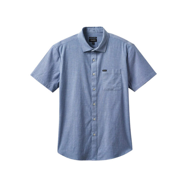 Brixton Charter Oxford S/S Woven Shirt - Light Blue Chambray