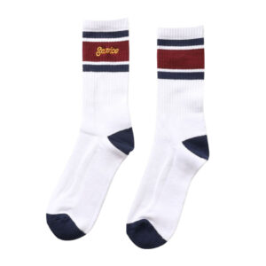 Service Works Logo Ringer Socks - White