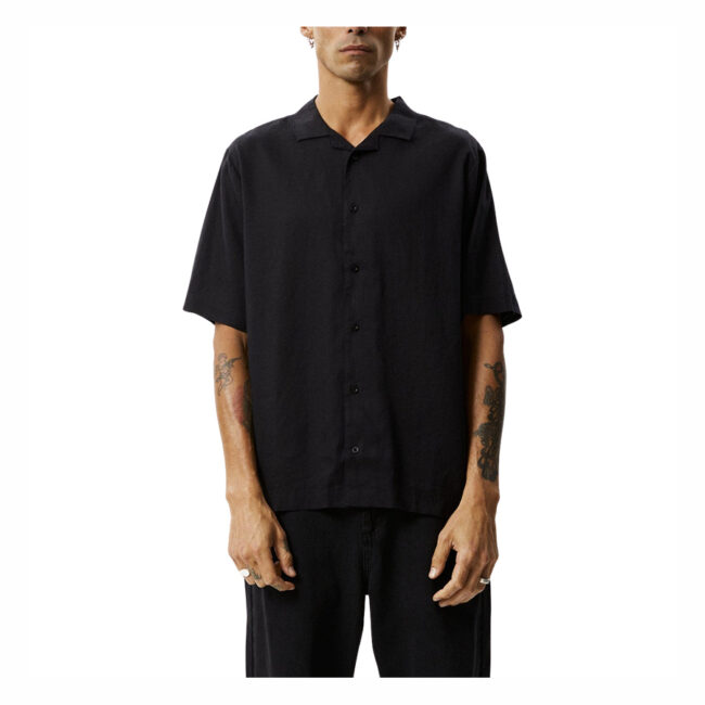 Afends Everyday Hemp Short Sleeve Shirt - Black