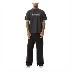 Afends Scorched Heavy Recycled Boxy Fit Tee - Stone Black