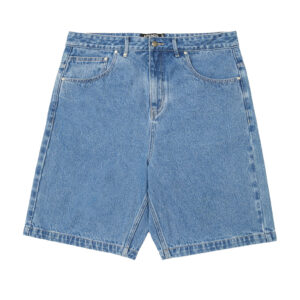 Afends Lil C Denim Baggy Short 22" - Worn Blue