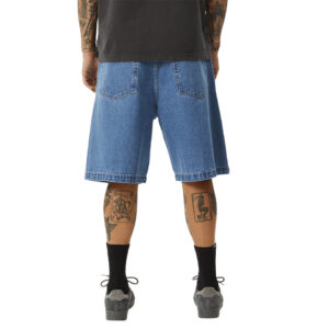 Afends Lil C Denim Baggy Short 22" - Worn Blue