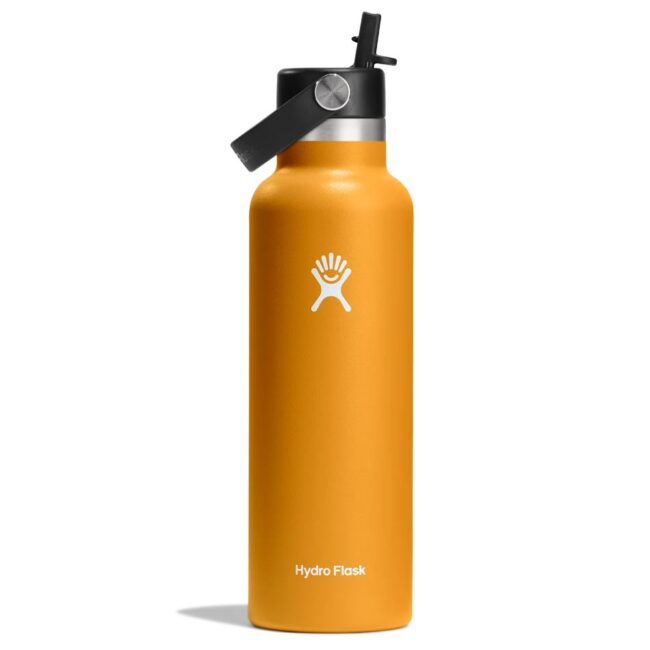 Hydro Flask 21 oz. (621mL) Standard Mouth with Flex Straw Cap - Fossil Orange
