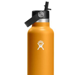 Hydro Flask 21 oz. (621mL) Standard Mouth with Flex Straw Cap - Fossil Orange