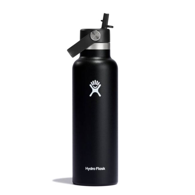 Hydro Flask 21 oz. (621mL) Standard Mouth with Flex Straw Cap - Black