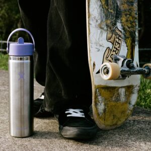 Hydro Flask 24 oz. (710ml) Wide Mouth with Flex Straw Cap  Stainless Steel - Violet