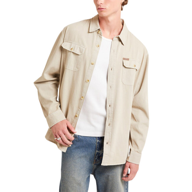 Rollas Trailer Drill Shirt - Stone