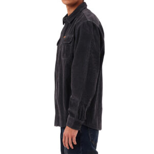 Rollas Trailer Fat Cord Shirt - Black