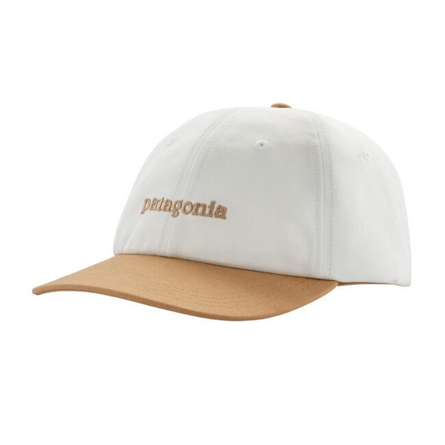 Patagonia Fitz Roy Icon Trad Cap - Text Logo: Birch White w/Grayling Brown