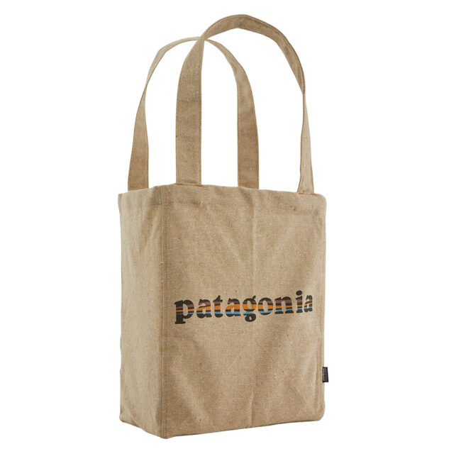 Patagonia Recycled Market Tote - '73 Text Logo: Classic Tan