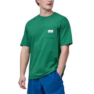 Patagonia M's Water People Organic Pocket Tee - Water People Banner: Gather Green