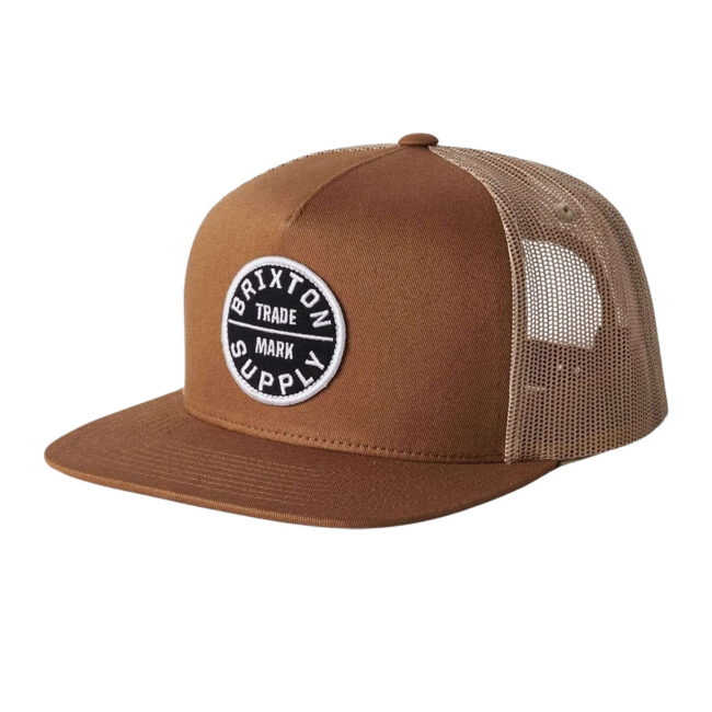 Brixton Oath MP Trucker Hat - Tan/Light Tan