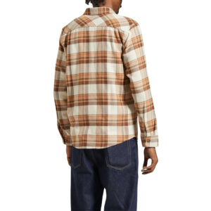 Brixton Bowery Flannel - White Cap/Pinecone Brown/Burro