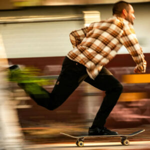 Brixton Bowery Flannel - White Cap/Pinecone Brown/Burro