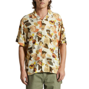 Brixton Bunker Reserve S/S Camp Collar Woven Shirt - Multi Colour Shell