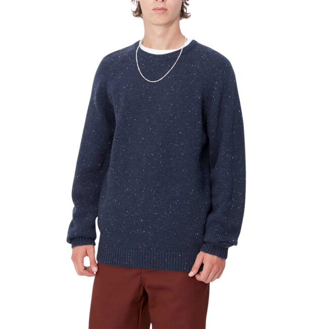 Carhartt Anglistic Sweater - Speckled Air Force Blue