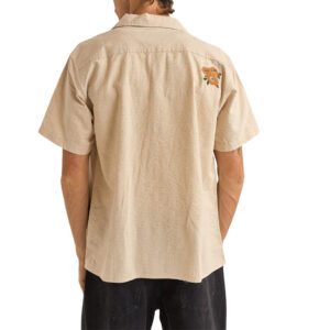 Rhythm Embroidered Seersucker SS Shirt - Natural