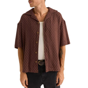 Rhythm Relaxed Texture SS Shirt - Chocolate