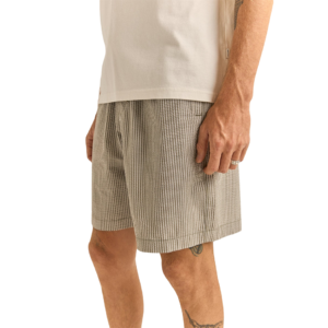Rhythm Seersucker Stripe Jam Shorts - Olive