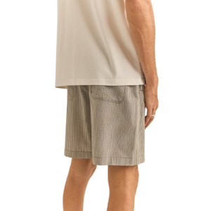 Rhythm Seersucker Stripe Jam Shorts - Olive