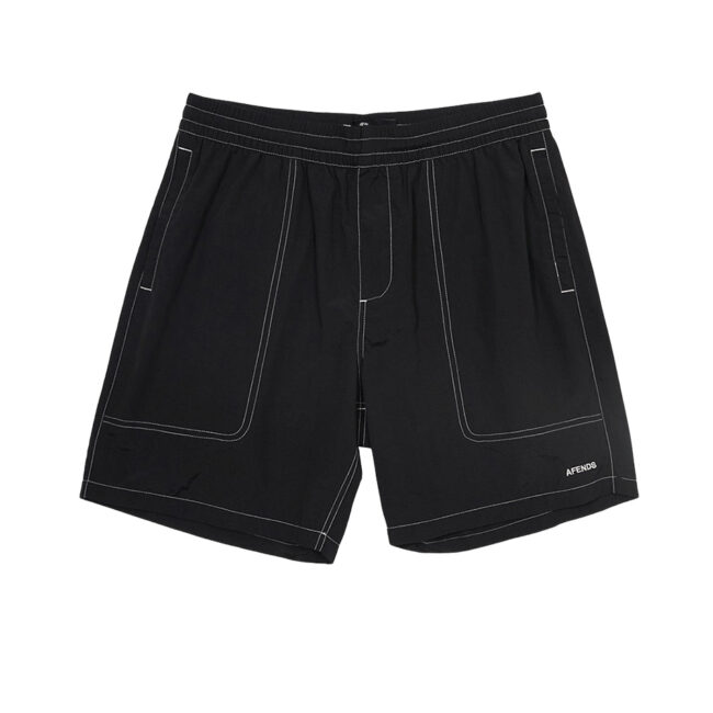 Afends Baywatch Swim Shorts 18" - Black