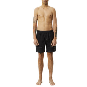 Afends Baywatch Swim Shorts 18" - Black