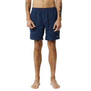 Afends Baywatch Swim Shorts 18" - Navy
