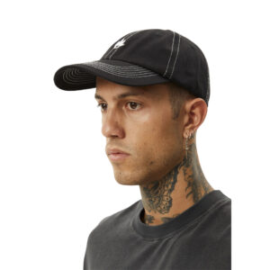 Afends Core Recycled Six Panel Cap - Black