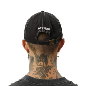 Afends Core Recycled Six Panel Cap - Black