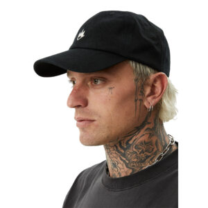 Afends Core Recycled Six Panel Cap - Stone Black