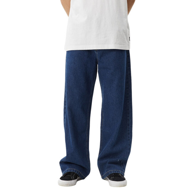 Afends Pablo Hemp Denim Baggy Fit Jean - Authentic Blue