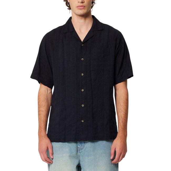 Rollas Bowler Seersucker Shirt - Vintage Black