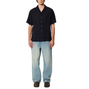 Rollas Bowler Seersucker Shirt - Vintage Black